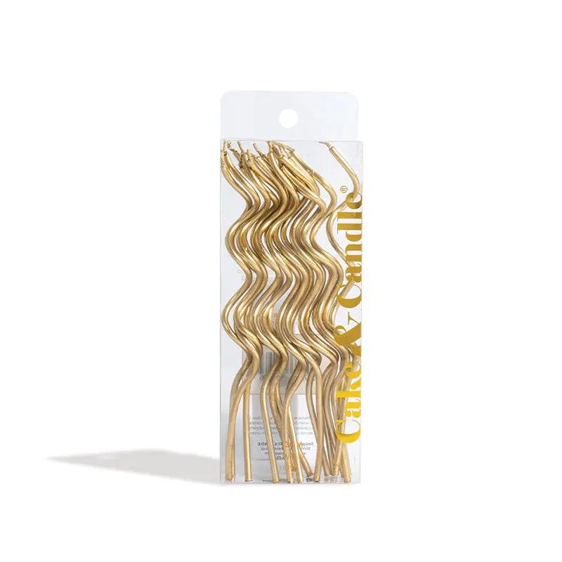 Gold Swirly Candles Brooki Bakehouse